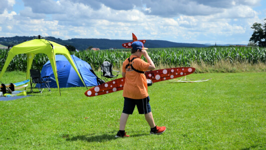 Lars auf dem Weg zum Start